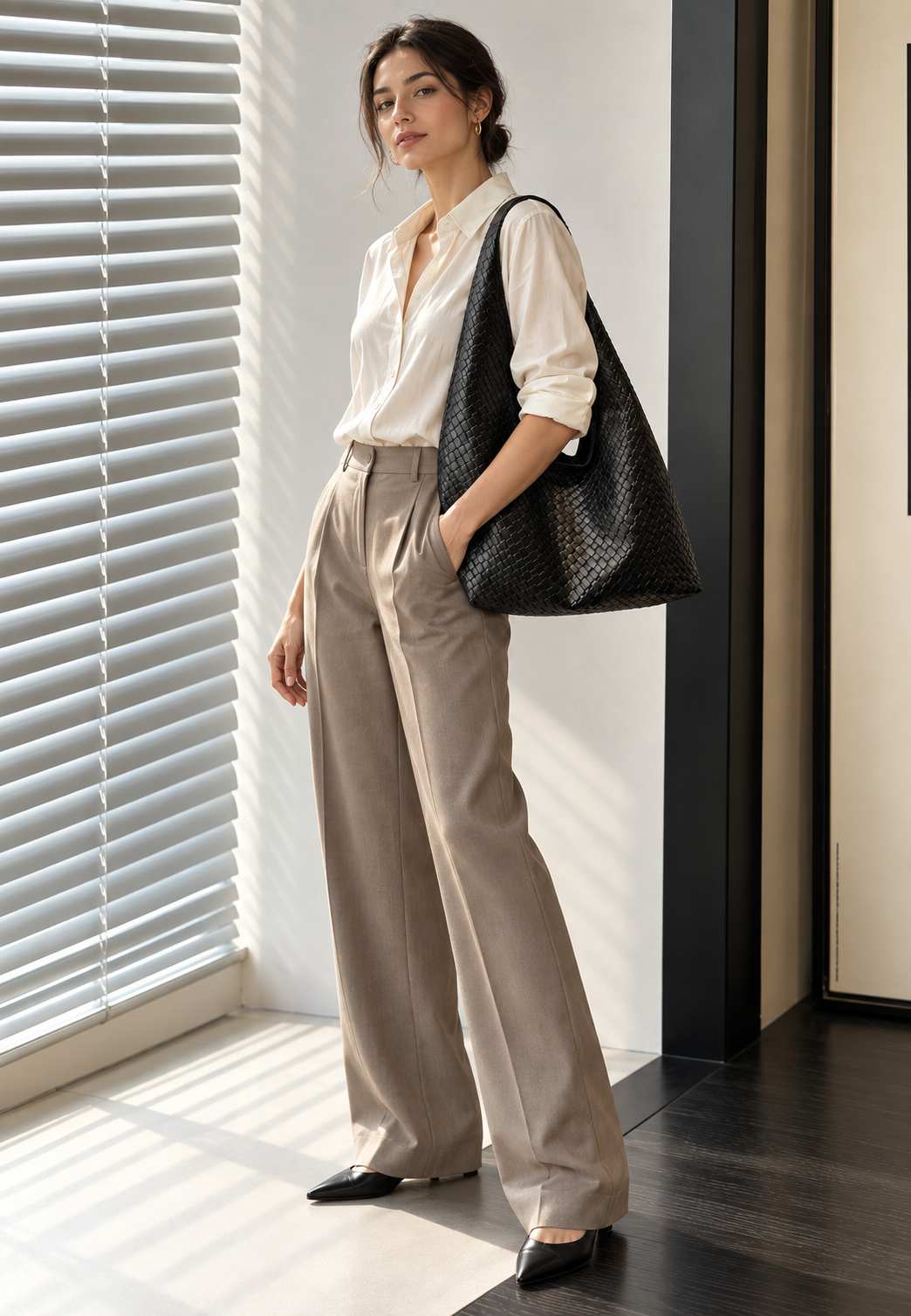 Bolso de hombro mujer efecto piel trenzado hobo