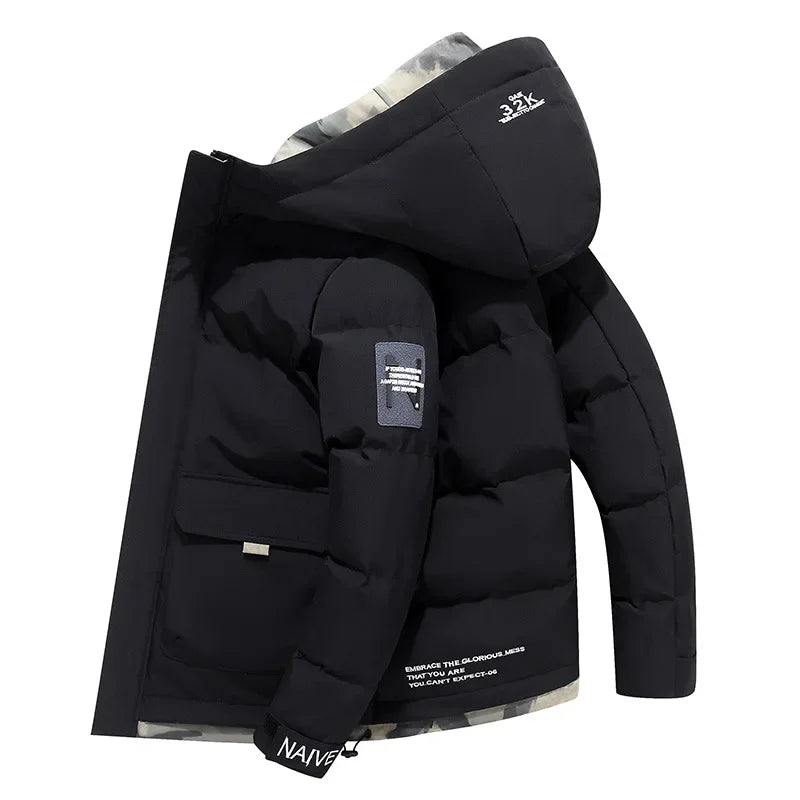 Chaqueta acolchada hombre capucha gruesa aislante cálida invierno resistente - Jago