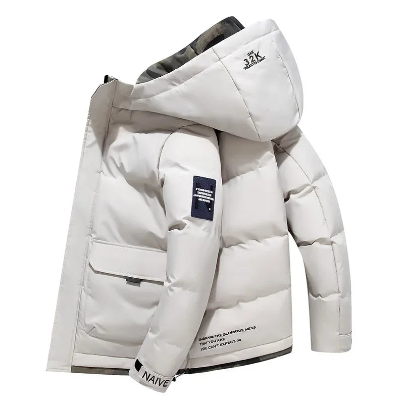 Chaqueta acolchada hombre capucha gruesa aislante cálida invierno resistente - Jago