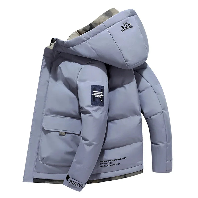Chaqueta acolchada hombre capucha gruesa aislante cálida invierno resistente - Jago