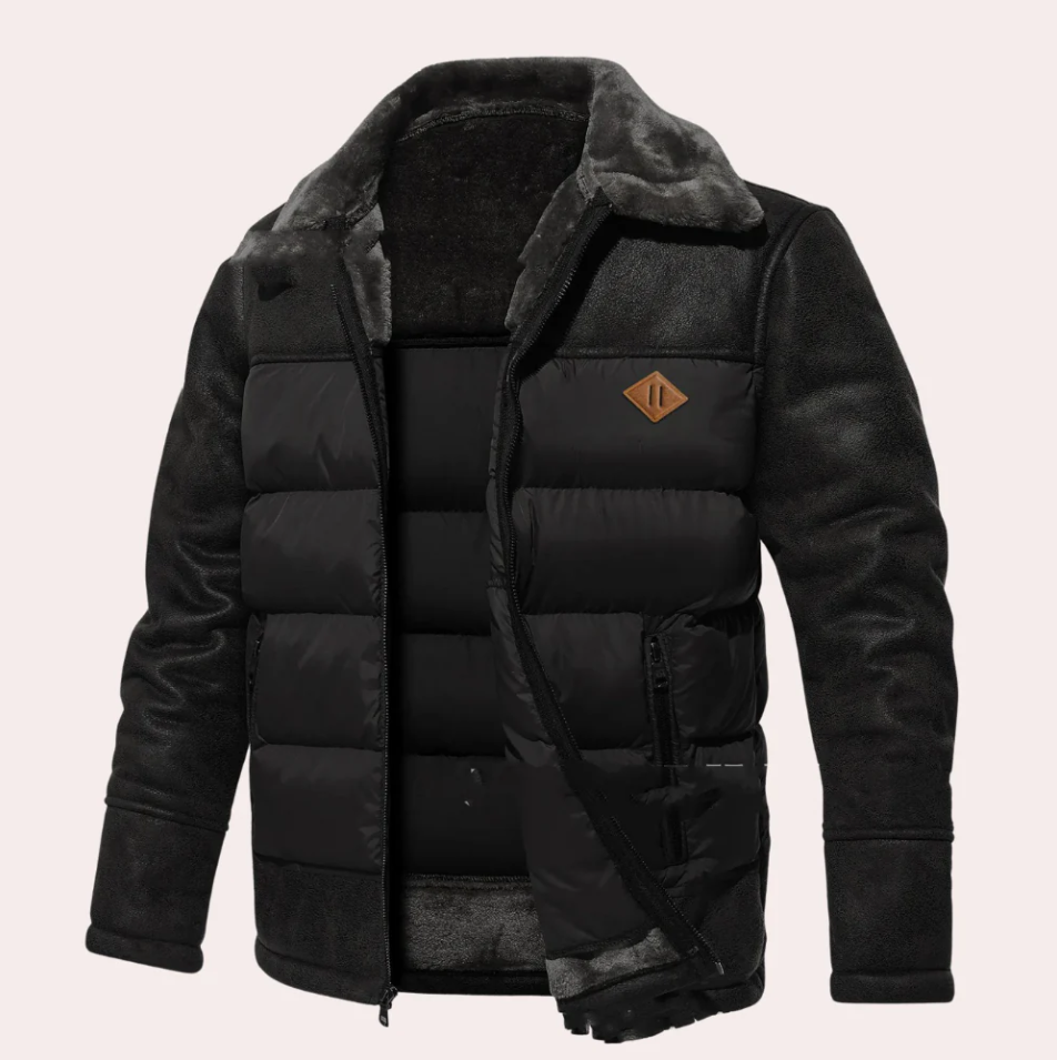 Chaqueta invierno hombre acogedora alta calidad cálida confortable materiales premium - Anselm