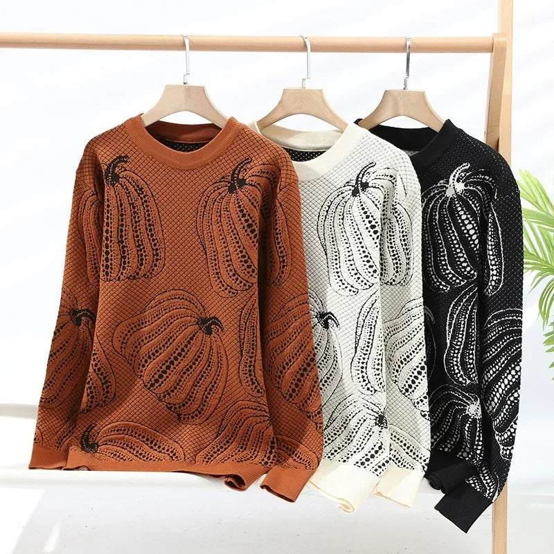 Jersey de punto con estampado de calabazas - Gino