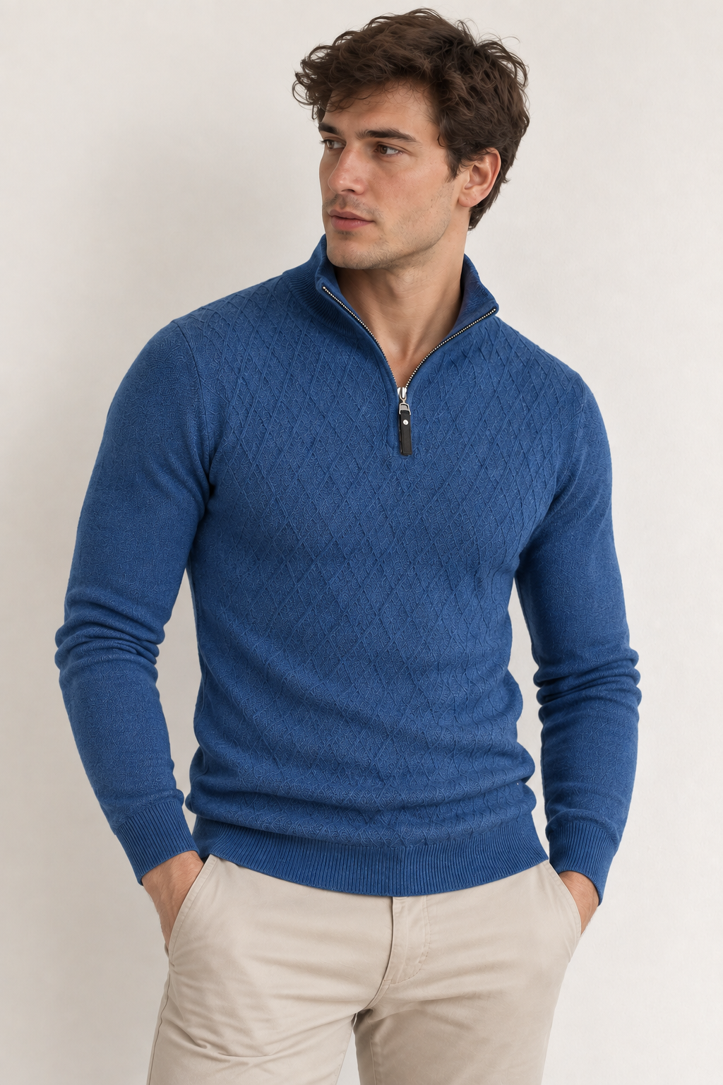 Jersey de punto con media cremallera - Nivard