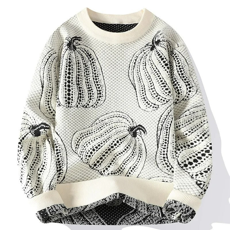 Jersey de punto con estampado de calabazas - Gino