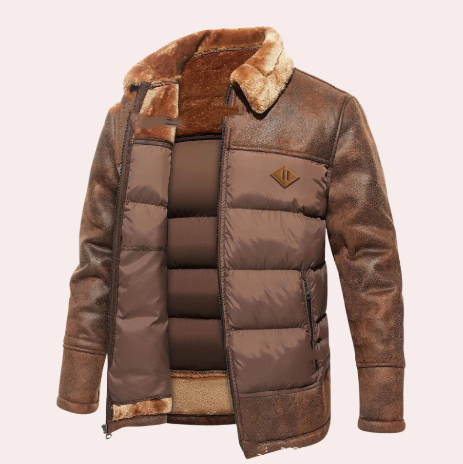 Chaqueta invierno hombre acogedora alta calidad cálida confortable materiales premium - Anselm