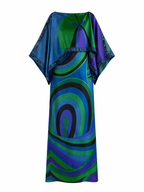 Vestido mujer largo tirantes dos piezas estampado geometrico - Karyme