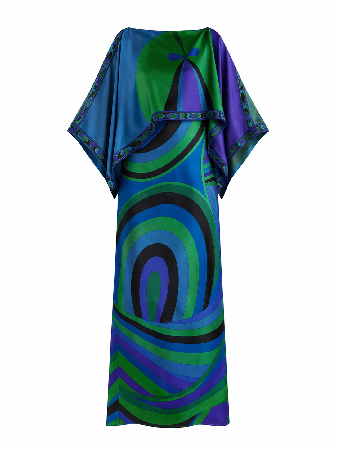 Vestido mujer largo tirantes dos piezas estampado geometrico - Karyme