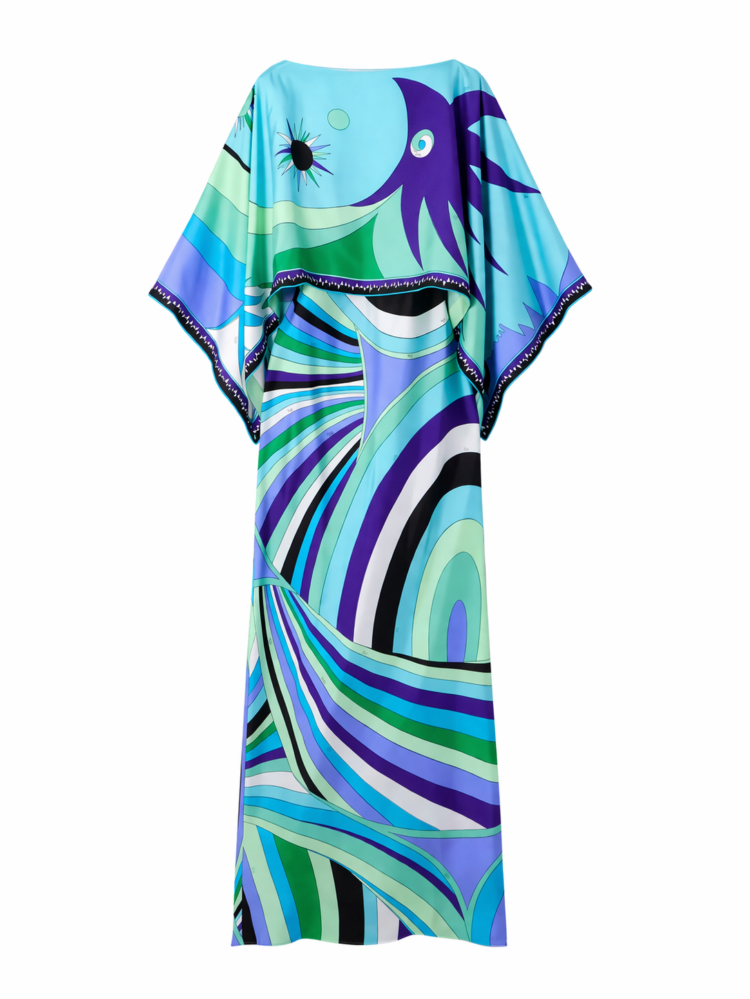 Vestido mujer largo tirantes dos piezas estampado geometrico - Karyme