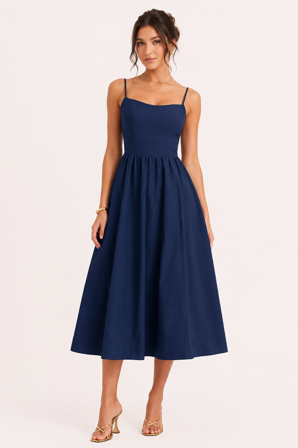 Vestido mujer midi tirantes estilo casual verano cómodo - Marie