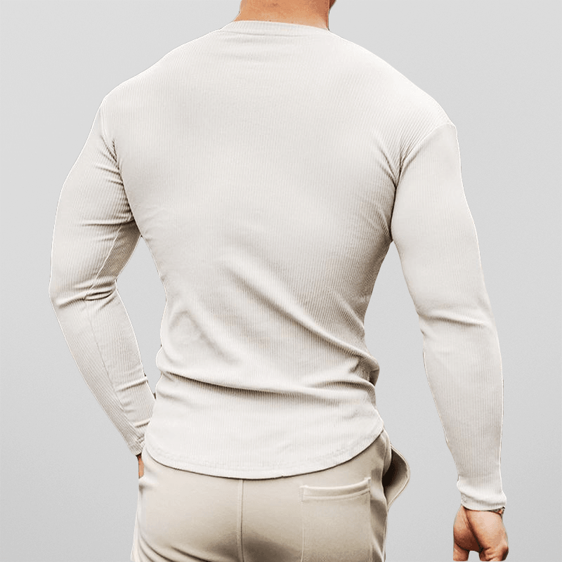 Niran - Camiseta deportiva de algodón elástico para hombre
