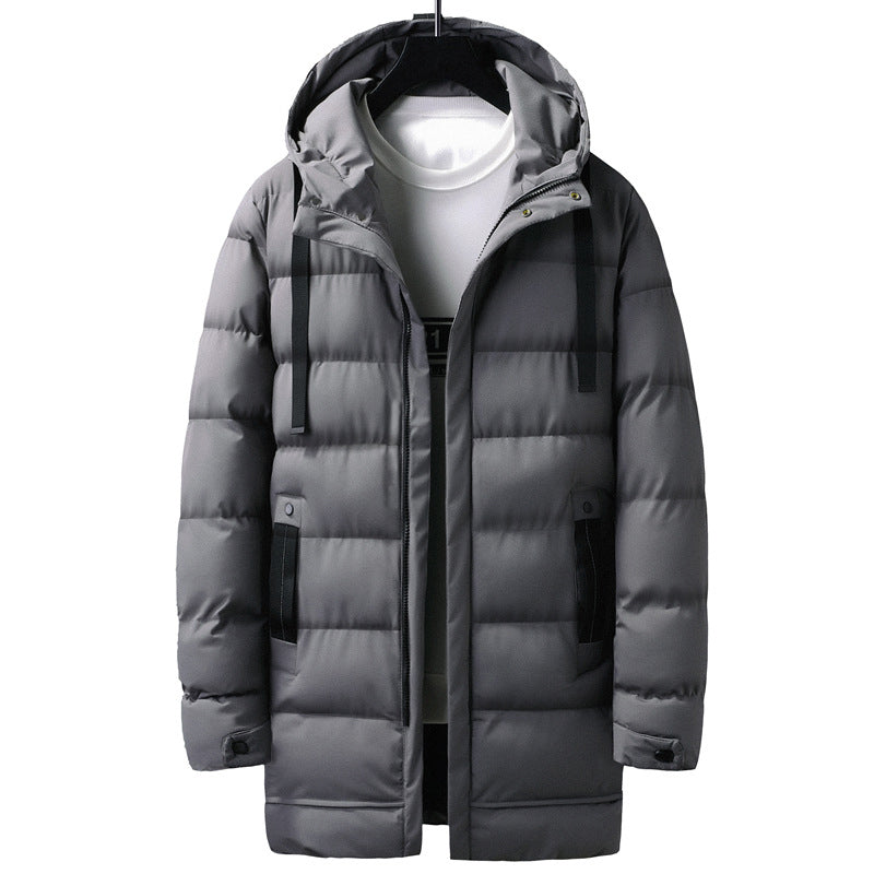 Chaqueta acolchada hombre larga voluminosa capucha ajustable térmica urbana - Stefan