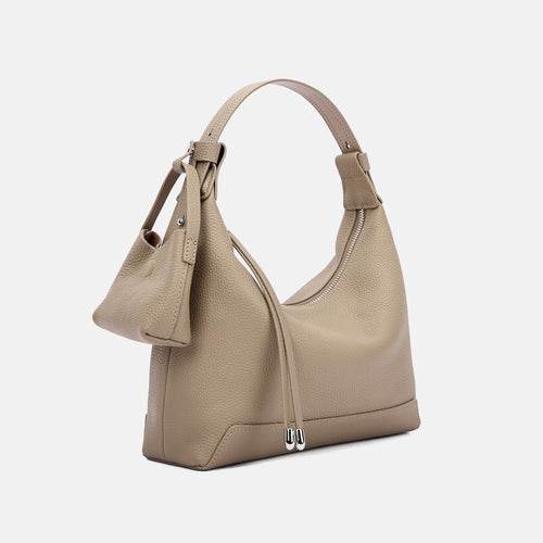 Bolso de hombro para mujer de piel auténtica diseño estructurado - Ivonne