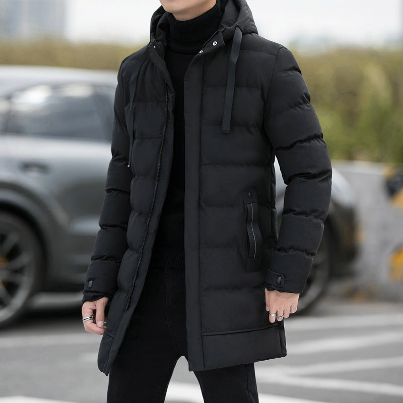 Chaqueta acolchada hombre larga voluminosa capucha ajustable térmica urbana - Stefan