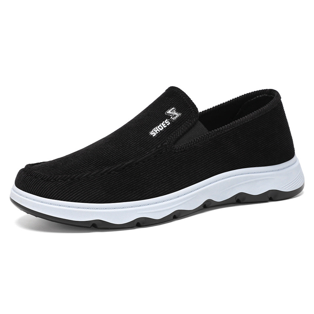 Mocasines slip-on de pana gris para mujer - Dalmasca