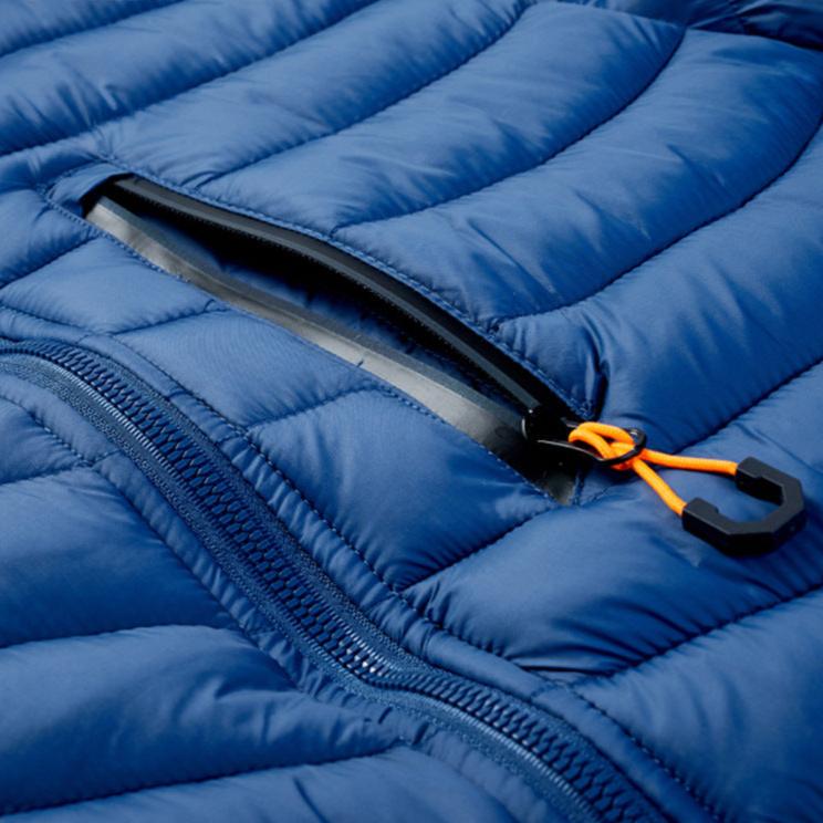Chaqueta acolchada ligera hombre piel vegana capucha costuras diagonales sostenible - Sverre