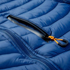 Chaqueta acolchada ligera hombre piel vegana capucha costuras diagonales sostenible - Sverre