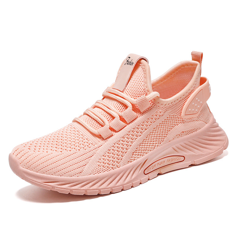 Tenis deportivos de tejido knit elástico para mujer - Sajeale