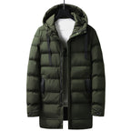 Chaqueta acolchada hombre larga voluminosa capucha ajustable térmica urbana - Stefan