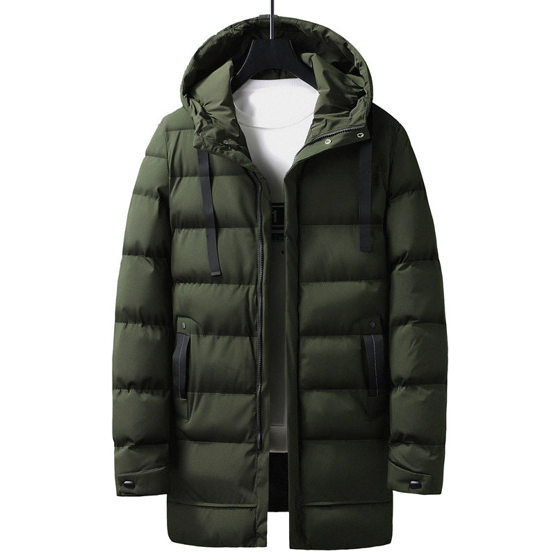 Chaqueta acolchada hombre larga voluminosa capucha ajustable térmica urbana - Stefan