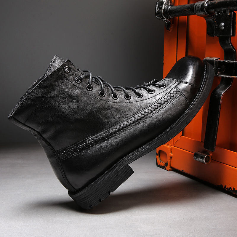 Botas vintage de cuero para hombre - Pierre
