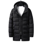 Chaqueta acolchada hombre larga voluminosa capucha ajustable térmica urbana - Stefan