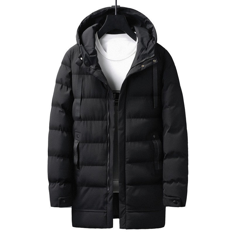 Chaqueta acolchada hombre larga voluminosa capucha ajustable térmica urbana - Stefan