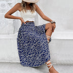 Falda midi mujer estampado floral abertura lateral - Amelia