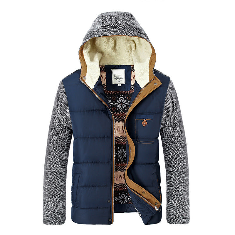 Chaqueta acolchada hombre otoño capucha forro borrego detalles contraste cálida - Alaric