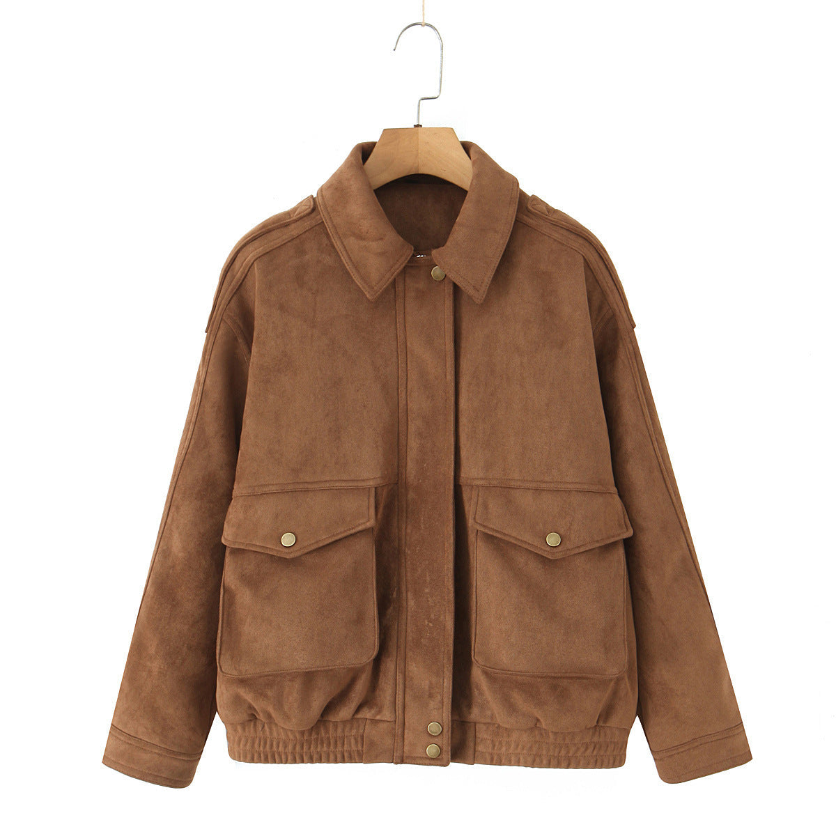Chaqueta vintage de mujer efecto ante con bolsillos - Darsina