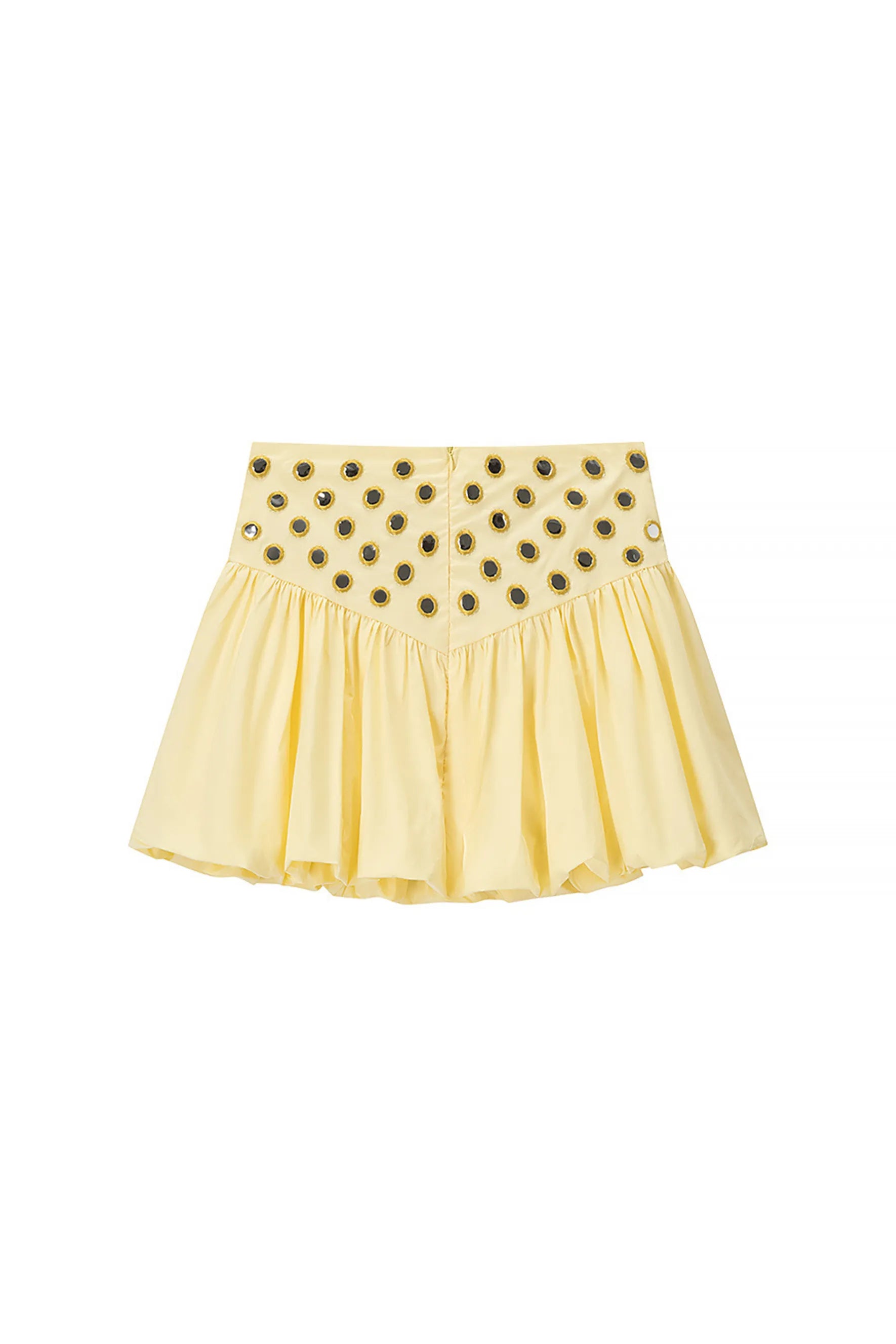 Conjunto halter de mujer con falda mini abullonada - Mirel