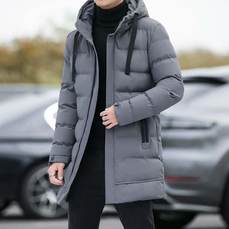 Chaqueta acolchada hombre larga voluminosa capucha ajustable térmica urbana - Stefan