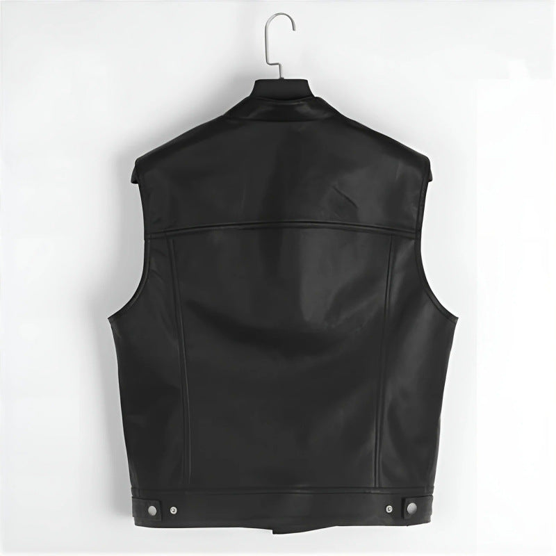 Chaleco estilo biker para hombre efecto piel - Ardent