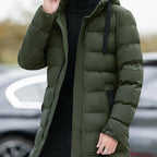Chaqueta acolchada hombre larga voluminosa capucha ajustable térmica urbana - Stefan