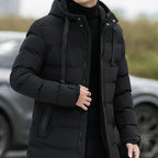 Chaqueta acolchada hombre larga voluminosa capucha ajustable térmica urbana - Stefan