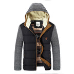 Chaqueta acolchada hombre otoño capucha forro borrego detalles contraste cálida - Alaric