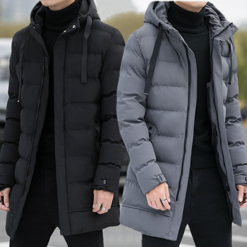 Chaqueta acolchada hombre larga voluminosa capucha ajustable térmica urbana - Stefan