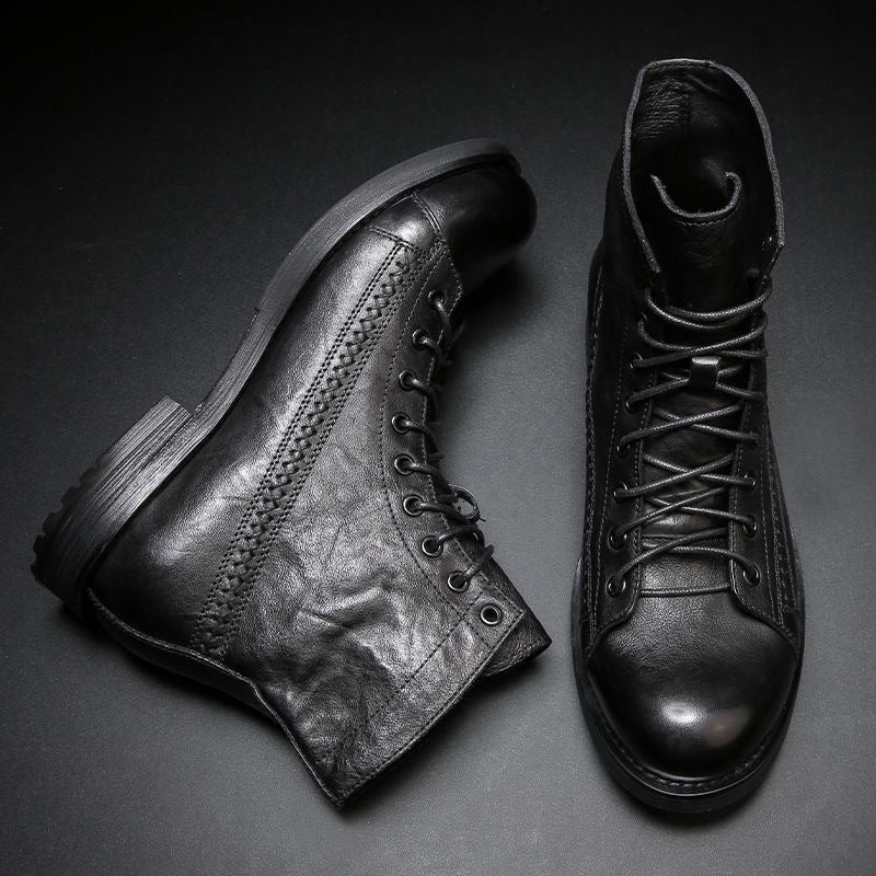 Botas vintage de cuero para hombre - Pierre