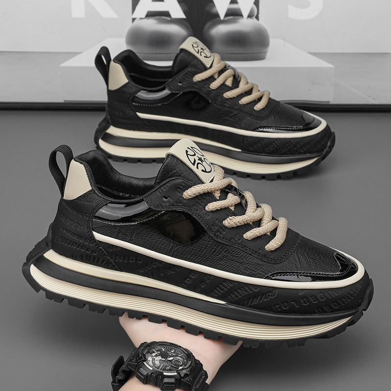 Zapatillas para hombre con suela alta y acabado liso - Kaldor