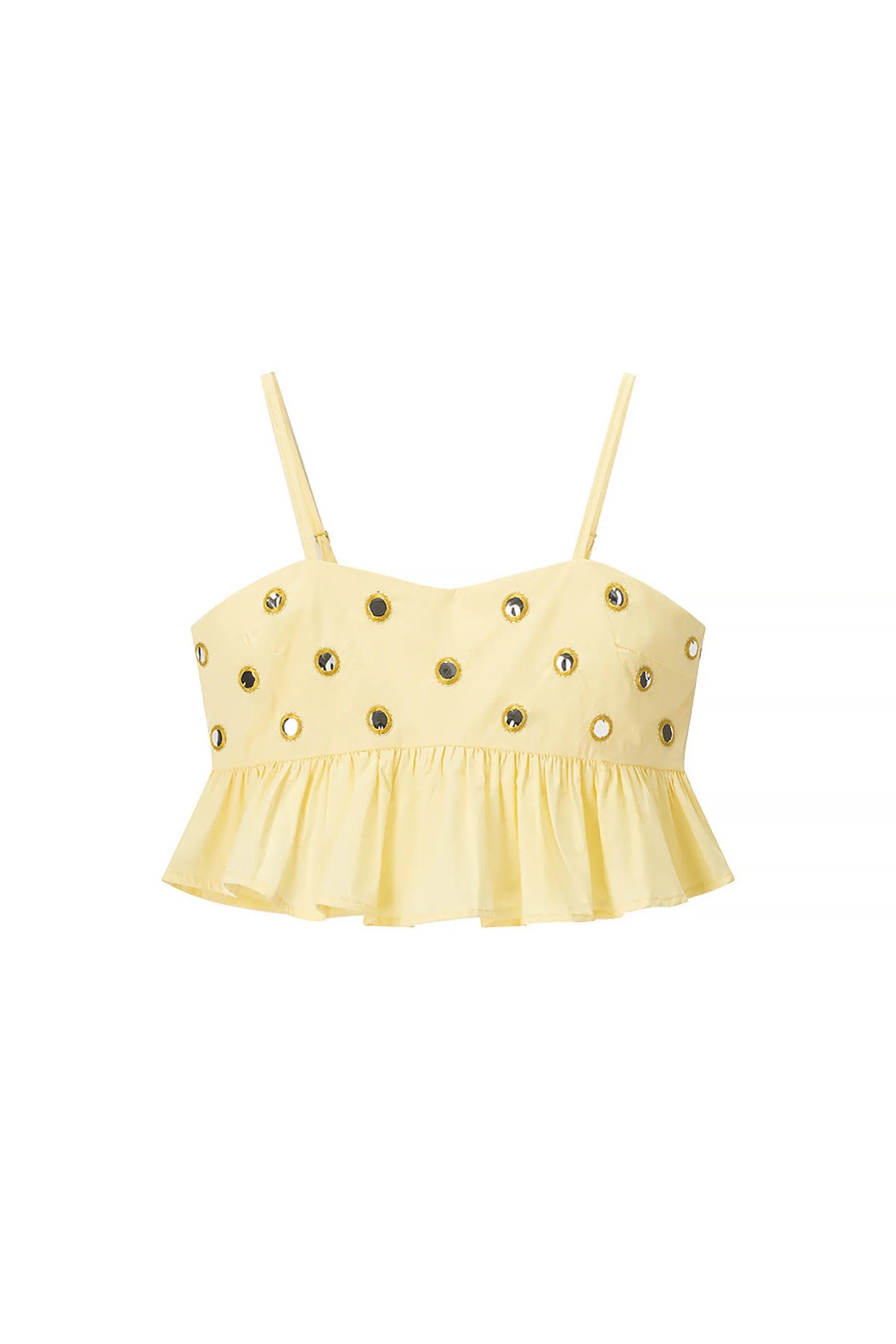 Conjunto halter de mujer con falda mini abullonada - Mirel