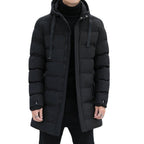 Chaqueta acolchada hombre larga voluminosa capucha ajustable térmica urbana - Stefan