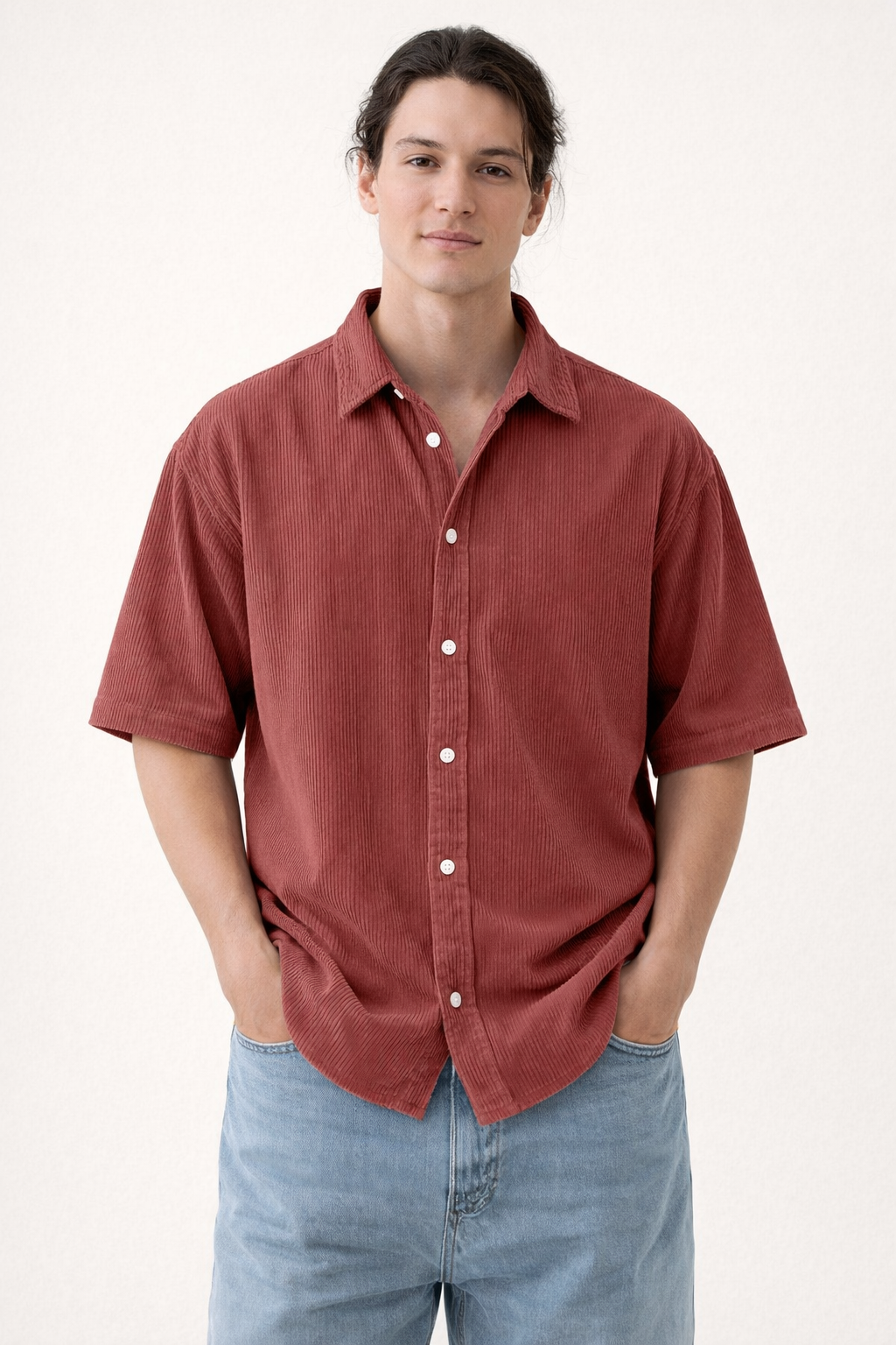 Camisa hombre manga corta ligera transpirable verano casual - Velmar