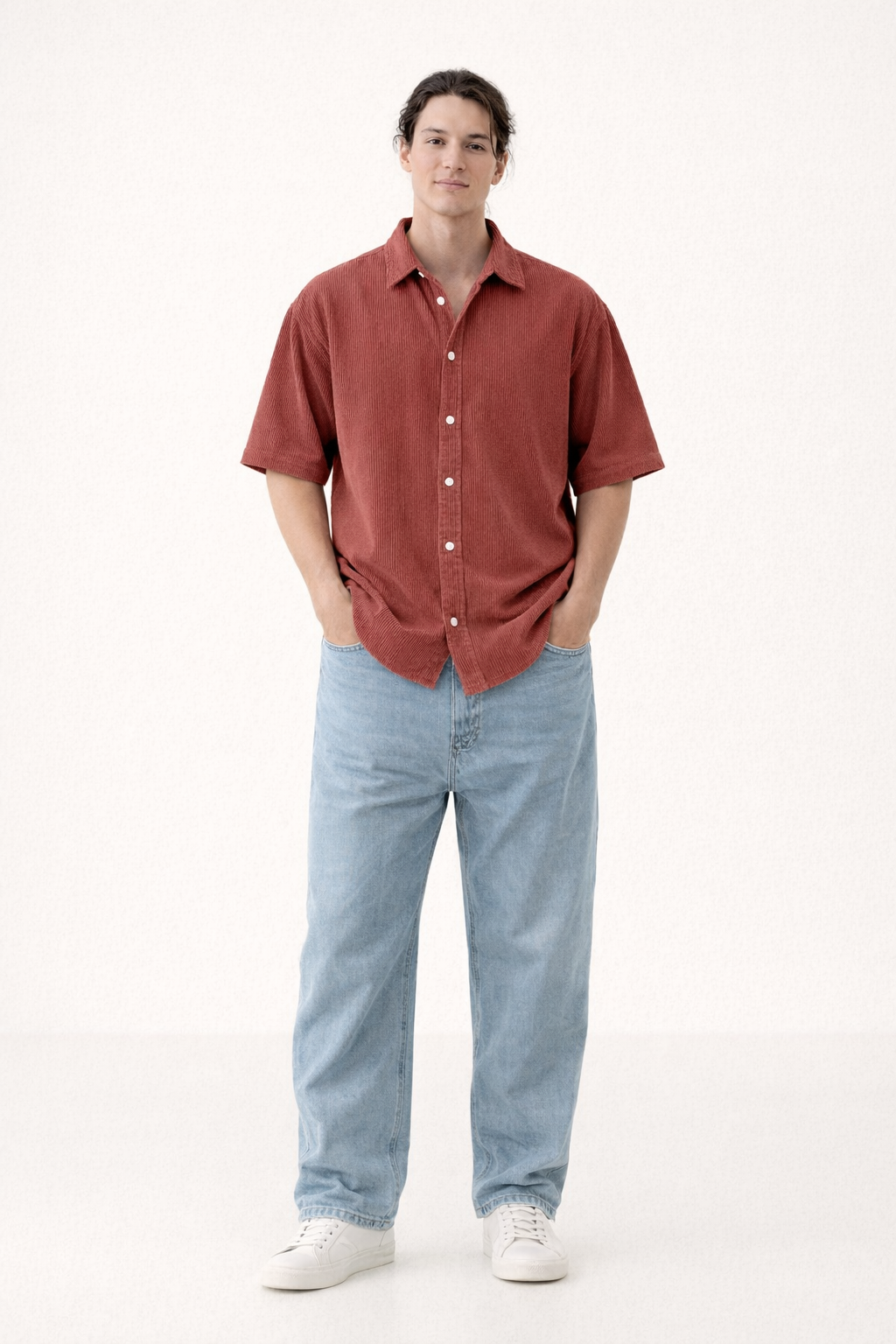 Camisa hombre manga corta ligera transpirable verano casual - Velmar