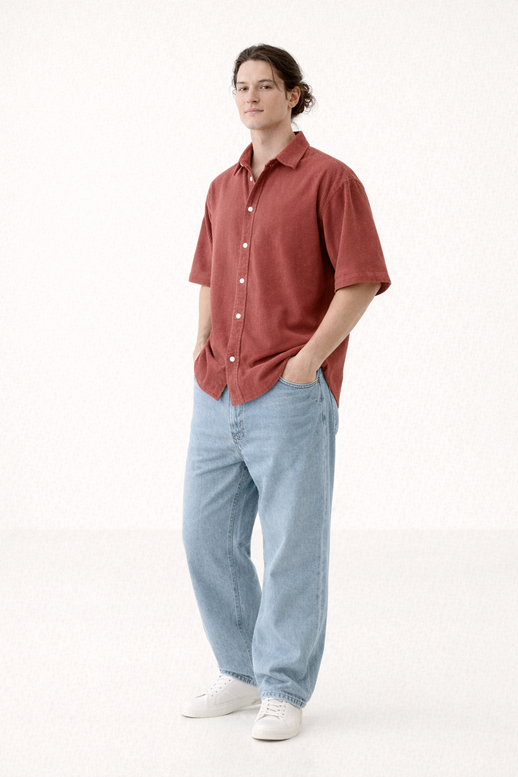 Camisa hombre manga corta ligera transpirable verano casual - Velmar