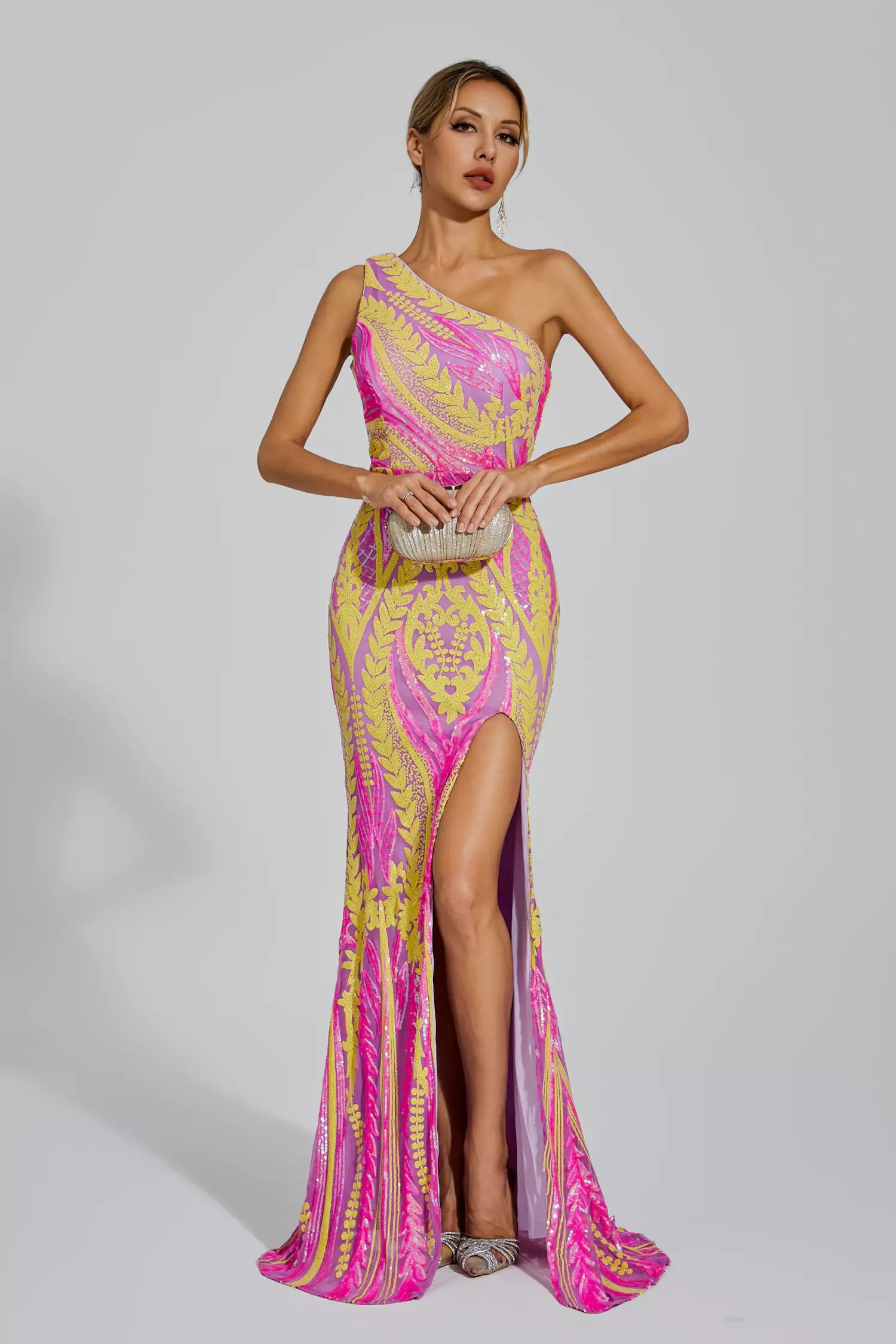 Vestido maxi abertura lateral para mujer - Waltraud