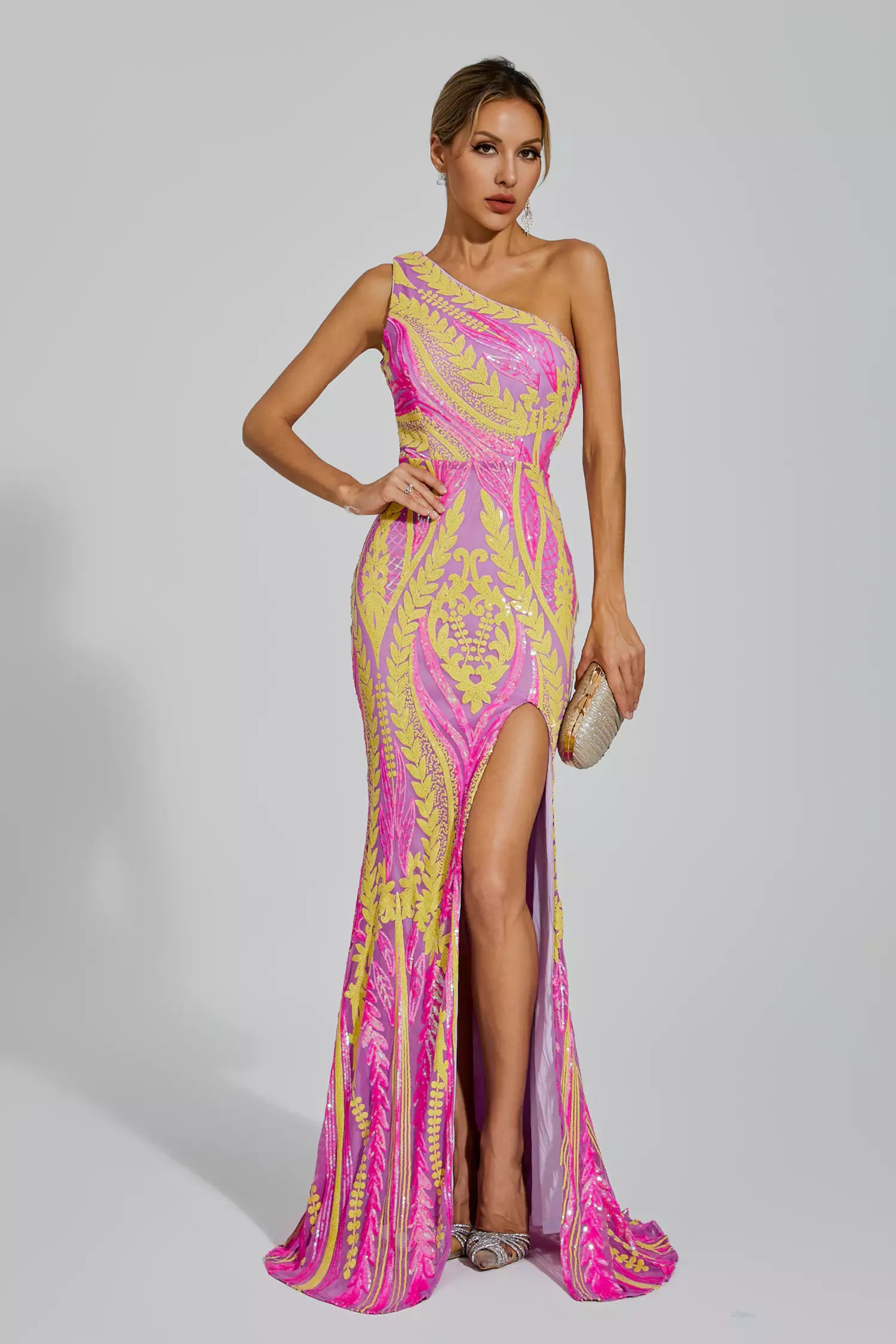 Vestido maxi abertura lateral para mujer - Waltraud