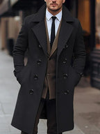 Abrigo lana hombre corte clásico elegante invierno cálido versátil - Aldric