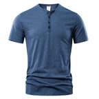 Camiseta Henley para hombre - Casual y clásica