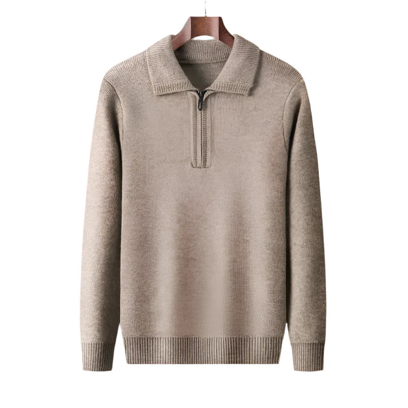 Jersey de punto con media cremallera para hombre - Lauro