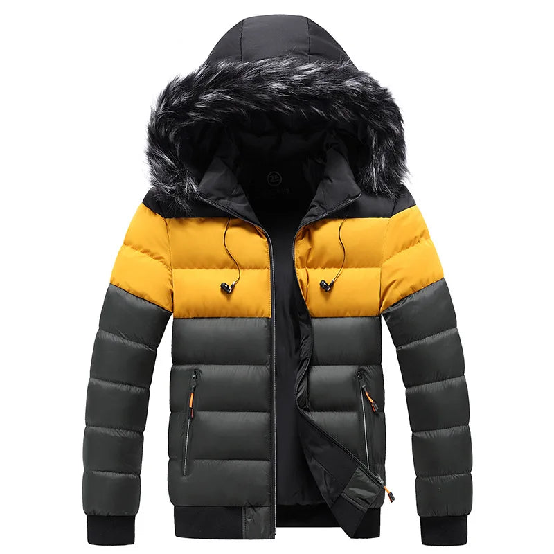 Parka térmica hombre invierno aislamiento resistente agua viento cálida diario - Kaler