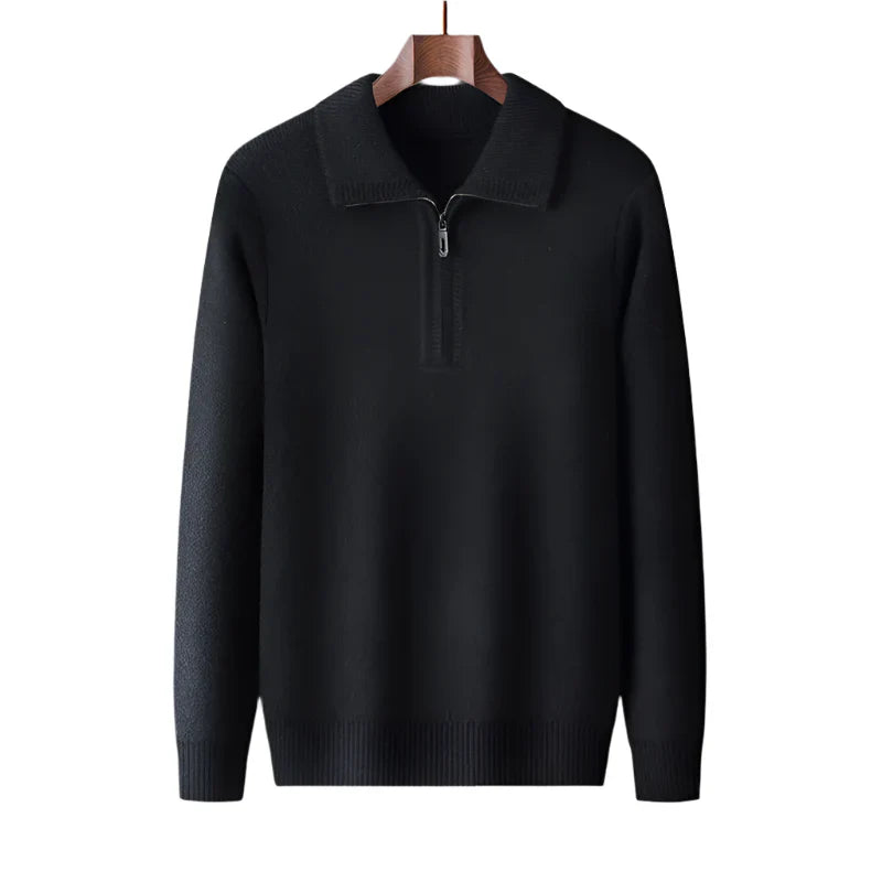 Jersey de punto con media cremallera para hombre - Lauro